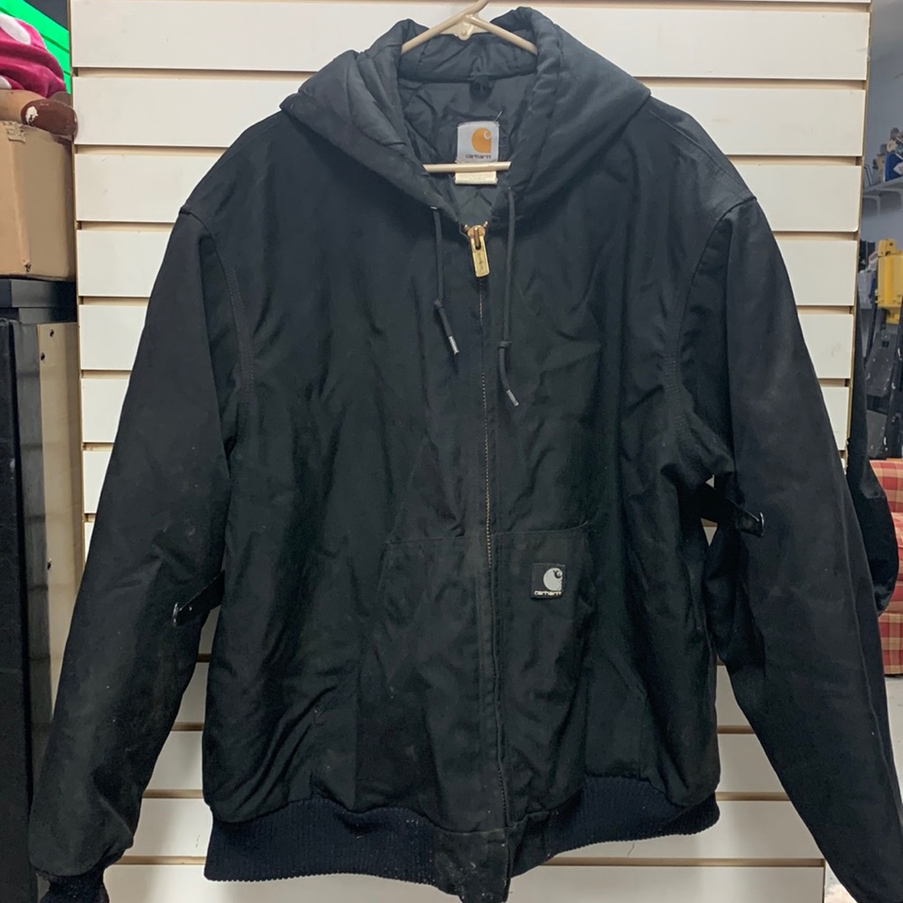 Mens XL Carhartt Black coat 🧥 with hood